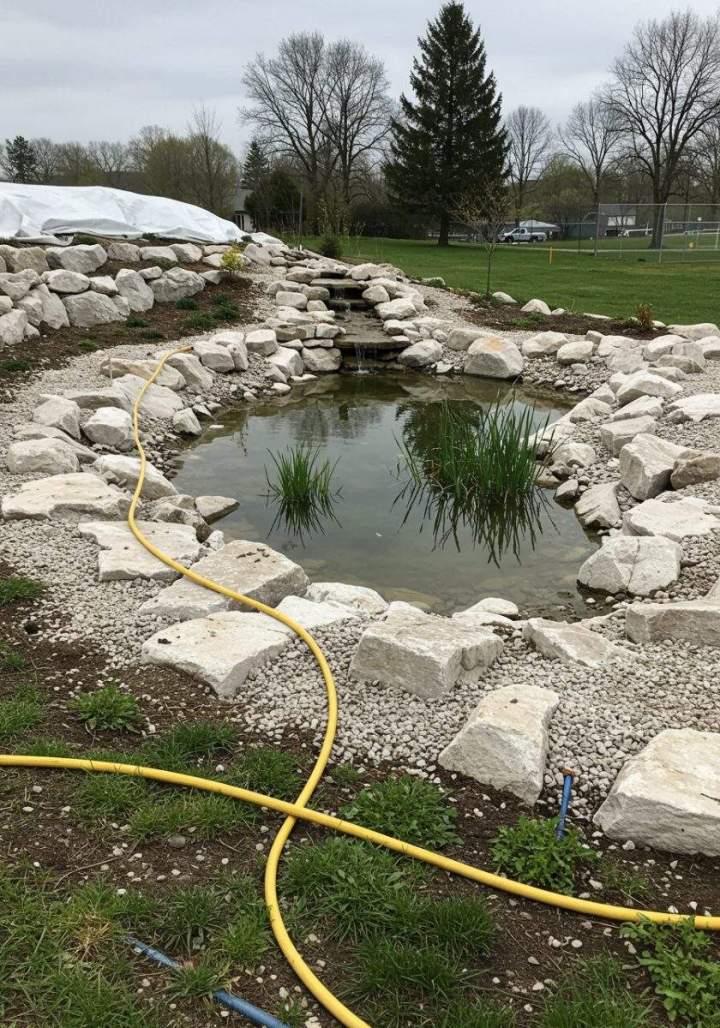 Construction de bassin près d'Abbeville