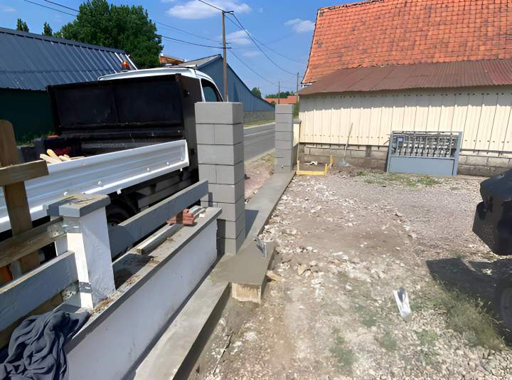 Création seuil de portail près d'Abbeville